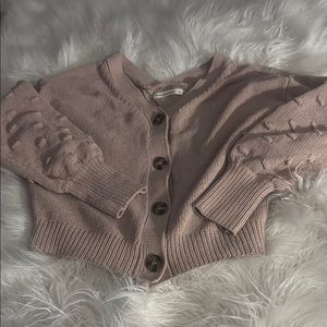 Women's tan Cardigan Sweater